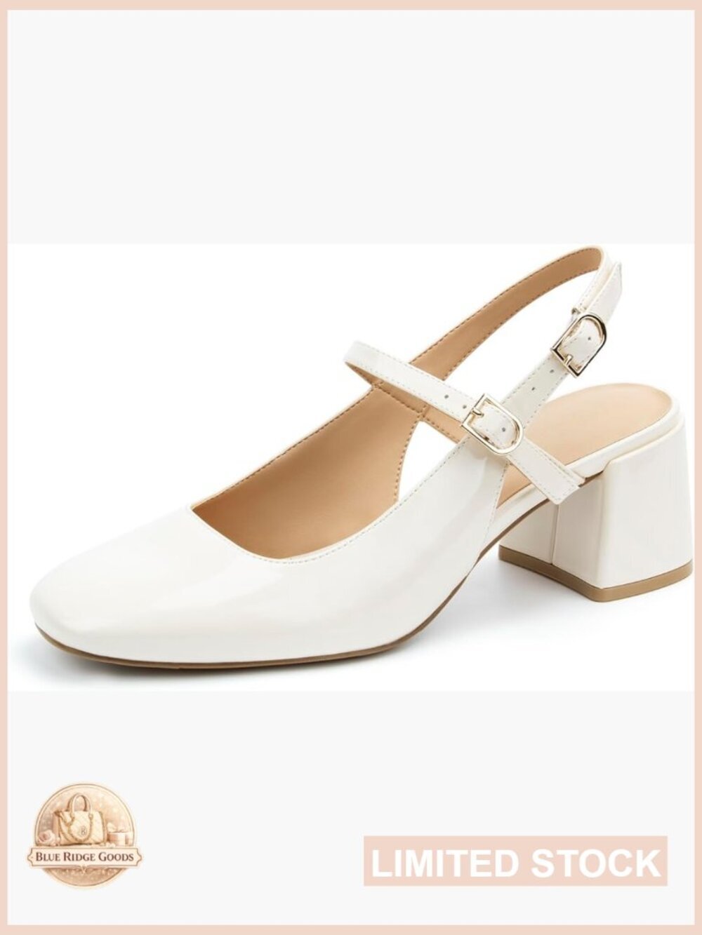 Mary Jane Chunky Low Heels Pumps Square Toe Buckle Strap Wedding Party Dress